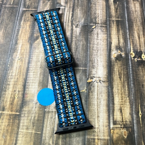 5for$10 Blue & Brown Aztec Woven 42mm/44mm Apple Watch Band IWatch Accessories - Picture 5 of 5